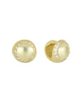 Arete redondo con zirconia en plata .925