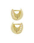 Arete redondo con zirconia en plata .925
