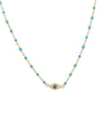 CHOCKER CON OJO TURCO Y CADENA CON TURQUESAS MINI