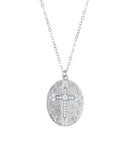 CADENA / CRUZ CIRCULO CON ZIRCONIAS PLATA 925