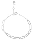 PULSERA ESLABONES PLATA .925 / BAÑO RODIO