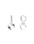 ARRACADA HUGGIE CON CIRCULO LISO COLGANTE