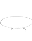PULSERA CON DOBLE CRUZ CON ZIRCONIA