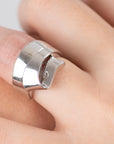 Anillo Ancho De Plata