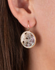 Aretes de madreperla gris en plata .925