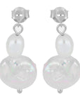 ARETE DOBLE PERLA MONEDA