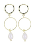 ARRACADA DOBLE CON PERLA