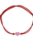PUSLERA HILO ROJA CORAZON ESMALTADO