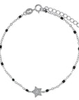 PULSERA ESTRELLA CZ CON CHAKIRA NEGRA