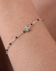 PULSERA ESTRELLA CZ CON CHAKIRA NEGRA