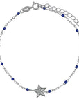 PULSERA ESTRELLA CZ CON CHAKIRA AZUL MARINO