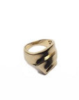 Anillo de plata .925 / 16 mm de ancho / Baño de oro de 14kts