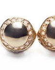 Arete redondo con zirconia en plata .925
