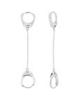 Arete de esposas con cadena colgante