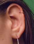 Arete curvo con zirconia