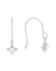 Aretes gancho bolitas con perlas