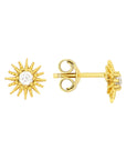 Broquel destello con zirconia oro