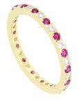Churumbela con zirconias color blanco y rubí
