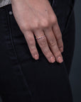 Churumbela con zirconias color blanco y rubí
