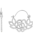 Aretes planos flor calada