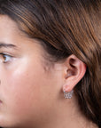 Aretes planos flor calada