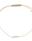 Pulsera de hilo con cruz lisa