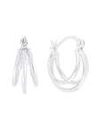 Aretes tres aros plata .925