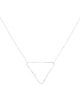 Dije triangulo irregular con zirconia plata .925