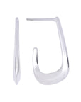 Aretes curvos esgados plata .925