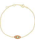 Pulsera ojo esmaltado plata .925
