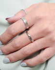 Anillo plano con textura