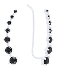 Aretes cuff con zirconias negras