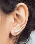 Aretes cuff estrellas y zirconias
