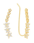 Aretes cuff estrellas y zirconias