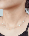Gargantilla con perlas naturales