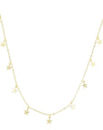 Gargantilla estrellas lisas colgantes