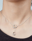 Collar corazones lisos