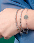 PULSERA CADENA Y DIJE CIRCULO