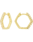 ARRACADAS HEXAGONALES CON ZIRCONIA