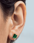 BROQUEL DOBLE ZIRCONIA ESMERALDA