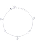 PULSERA ESTRELLAS COLGANTE Y ZIRCONIA