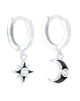 ARRACADAS LUNA Y ESTRELLA CON ZIRCONIA