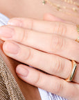 ANILLO TRES BANDAS CON ESFERAS AJUSTABLE