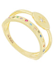 ANILLO DOBLE CON ESTRELLA Y ZIRCONIAS