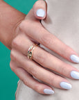 ANILLO DOBLE CON ESTRELLA Y ZIRCONIAS
