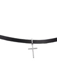 Choker piel dije cruz plata