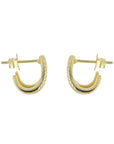 BROQUEL AROS CON ZIRCONIA PLATA .925/BAÑO ORO 14KTS