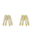 BROQUEL AROS CON ZIRCONIA PLATA .925/BAÑO ORO 14KTS
