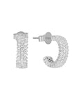 ARETE CURVO CON ZIRCONIAS/PLATA.925/BAÑO RODIO
