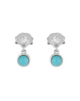 BROQUEL COLGANTE CON ZIRCONIA Y TURQUESA